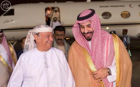 Hadi dan Menteri Pertahanan Saudi
